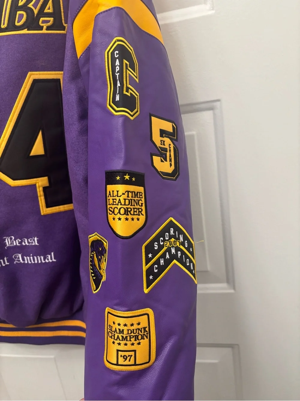 Headgear Classics KB Legend Mamba 24 Varsity Jacket Purple Gold